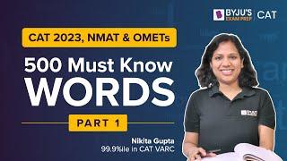CAT 2023 & Other MBA Exams  500 Must Know Vocabulary Words for Aptitude Test  Part 1  BYJUS