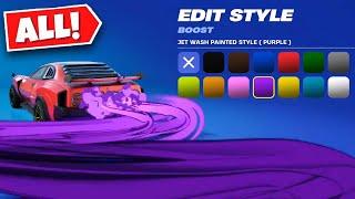 How to Unlock All 12 JET WASH Boost Styles Full Guide  Fortnite Rocket Racing Time Trials