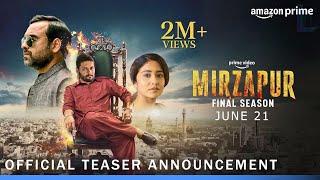 Mirzapur Season 3 Official TEASER Announcement  Official Trailer release date  @PrimeVideoIN
