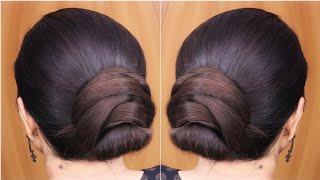 Only RubberBand  Juda Hairstyle For Long Hair  New Quick Simple Low Juda Bun Hairstyle For ladies