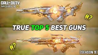 True Top 5 best Guns in Cod Mobile Season 9 #codm