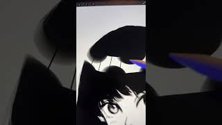 How To Draw HAIR SHINEIn Procreate Easy Anime Style #shorts #procreate #digitalart #anime #art