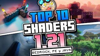 LOS 10 Mejores SHADERS para MINECRAFT 1.21 GAMA BAJA MEDIA y EXTREMA SHADERS PE 1.21