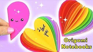 how to make origami mini notebooks heart mini stationery at home 2023