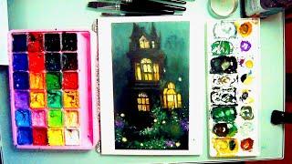 Gouache Speedpaint  - Gloomy Building Study