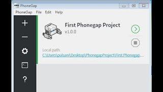 Install Phonegap desktop software and create project for mobile development