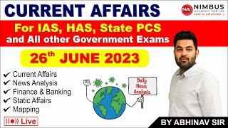 26th June 2023  Current Affairs-2022  By Abhinav Joshi