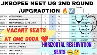 JKBOPEE NEET UG 2ND ROUND UPGRADTION️ HOW TO UPGRADE  SEATS VACANT  MUST WATCH 