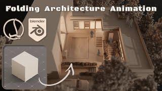 Folding Cube Into Architecture Model - Blender Animation Update File Included