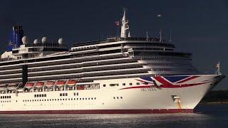 P&O ARCADIA RETURNS TO HER HOMEPORT FROM PORTLAND IN DORSET 040722