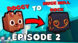 Doggy To HUGE Hell Rock BEST TRADES EVER Day 2 In Pet Simulator X