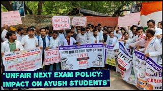 protest against next exam  ncism  next exam ayush  bams  bums  bhms #video #examnews #nextexam