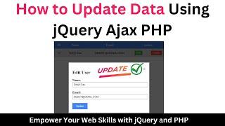 How to Update Data Using jQuery Ajax PHP  How to update data using ajax in php