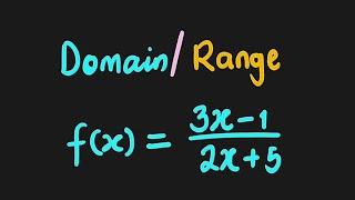 How to find Domain and Range of rational function