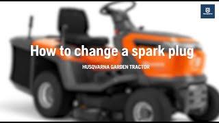 How to change a spark plug on a Husqvarna garden tractor