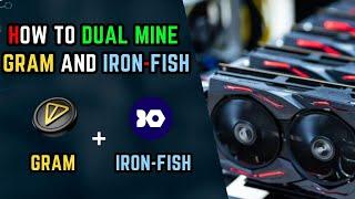 HOW TO DUAL MINE GRAM AND IRON FISH  WIN AND HIVEOS 