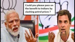 PM busy taking down MP govt says Rahul Gandhi asks centre to pass on oil price benefits instead