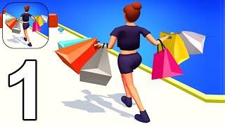 Shopaholic Go - 3D Shopping Lover Rush Run Games - Gameplay Part 1 All Levels 1-8 Android iOS