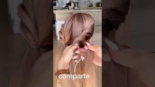 recogido facilrecogido elegantepeinados faciles #hair #peluquería #tutorial