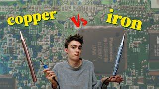 Cheap soldering iron tips follow up - iron vs. copper?