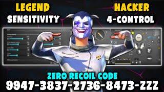 PUBG 2024 NO RECOILZERO RECOIL SENSITIVITY CODE  4 FINGER CONTROL + SENSITIVITY CODE