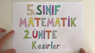 5. Sınıf Kesirler 2. Ünite  Yeni Nesil Sorularla Kesirler Konusu