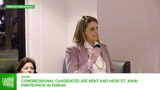 Congressional candidates Joe Kent and Heidi St  John participate in forum