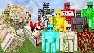OP IRON GOLEM vs ALL GOLEMS  Minecraft Mob Battle
