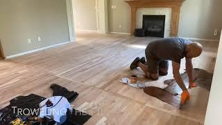 Applying penetrating oil finish to wood flooring