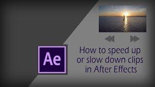 How to Speed up and slow down footage in After Effects  After Effects Tutorial