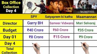 Spy vs Satyaprem ki katha vs Maamannan Movie Day 4 Box office collection   Box Office Collection