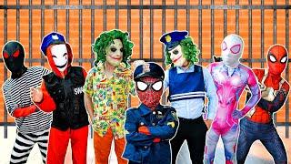 Police JOKER Rescue All Spider-Man From BAD HERO  Best action video compilation