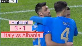 Italy vs Albania 3-1  Highlights  Friendly match 2022