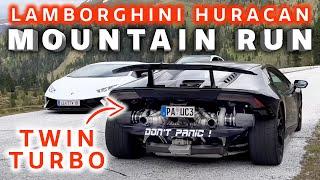 2x TWIN TURBO Huracan PERFORMANTE take over WOERTHERSEE  Mountain runs burnouts drifts & sound