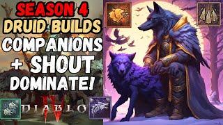 SHOUT & Companion DRUID Meta? - The BEST Druid Builds of Diablo 4 Season 4 PTR Theorycrafting