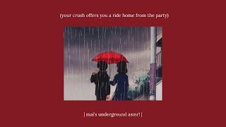 ASMR Your Crush Offers You a Ride Home From a Party M4A M4F Friends to Lovers Rain