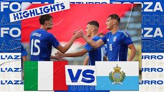 Highlights Italia-San Marino 7-0  Under 21  Qualificazioni U21 EURO 2025