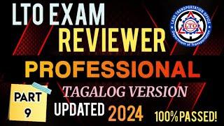 LTO EXAM REVIEWER FOR PROFESSIONAL DRIVERS LICENSE UPDATED 2024 TAGALOG VERSION PART 9