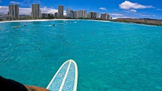 One wave at Waikiki July 16th  Massive Tahiti Swell hits Oahu POV Surf.