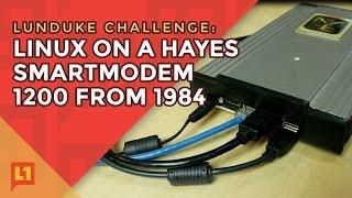 A baudy Linux Hack Hayes Modem modded to Linux Desktop and modem time machine.