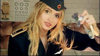 ASMR - MEDICAL EXAM by a military AIR FORCE girl  the test to become a PILOT