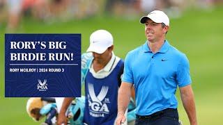 Rory McIlroy Makes FOUR Straight Birdies  2024 PGA Championship