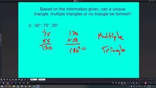 Unique Multiple or No Triangles