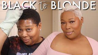 THE BLONDE PIXIE IS BACK BLACK TO ICY PLATINUM HAIR IN ONE DAY *NO TONER*  BetheBeat