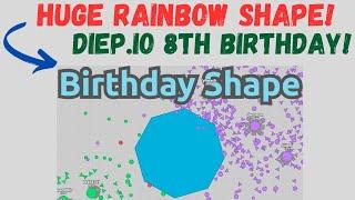Diep.io Huge New Update Event - Rainbow 8th Birthday Shape = Free Millions