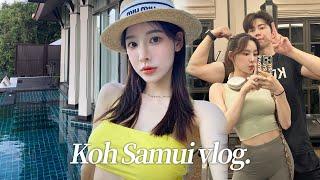 SUB 코사무이 VLOG l 신혼여행의 성지? 반얀트리 사무이 l 휴양지 메이크업 GRWM l 희두랑 우당탕탕 PT l 멋있는데 쫄았던 디너 불쇼