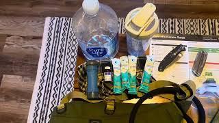 Hiking kit packed for Zion National Parks The Narrows