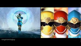 PR Ninja Storm Hurricanger First Appearance Split Screen PR and Sentai version