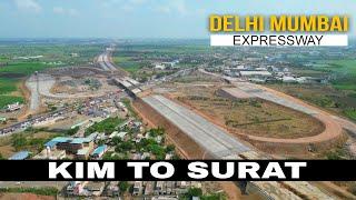 Surat To Kim update Delhi Mumbai Expressway progress update Gujarat  Vadodara Virar Section #4k