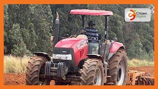 President William Ruto tills his Eldoret farm using a tractor